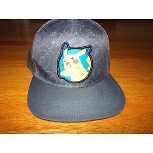Official Pokemon Pikachu gray snap back cap‎ Excellent